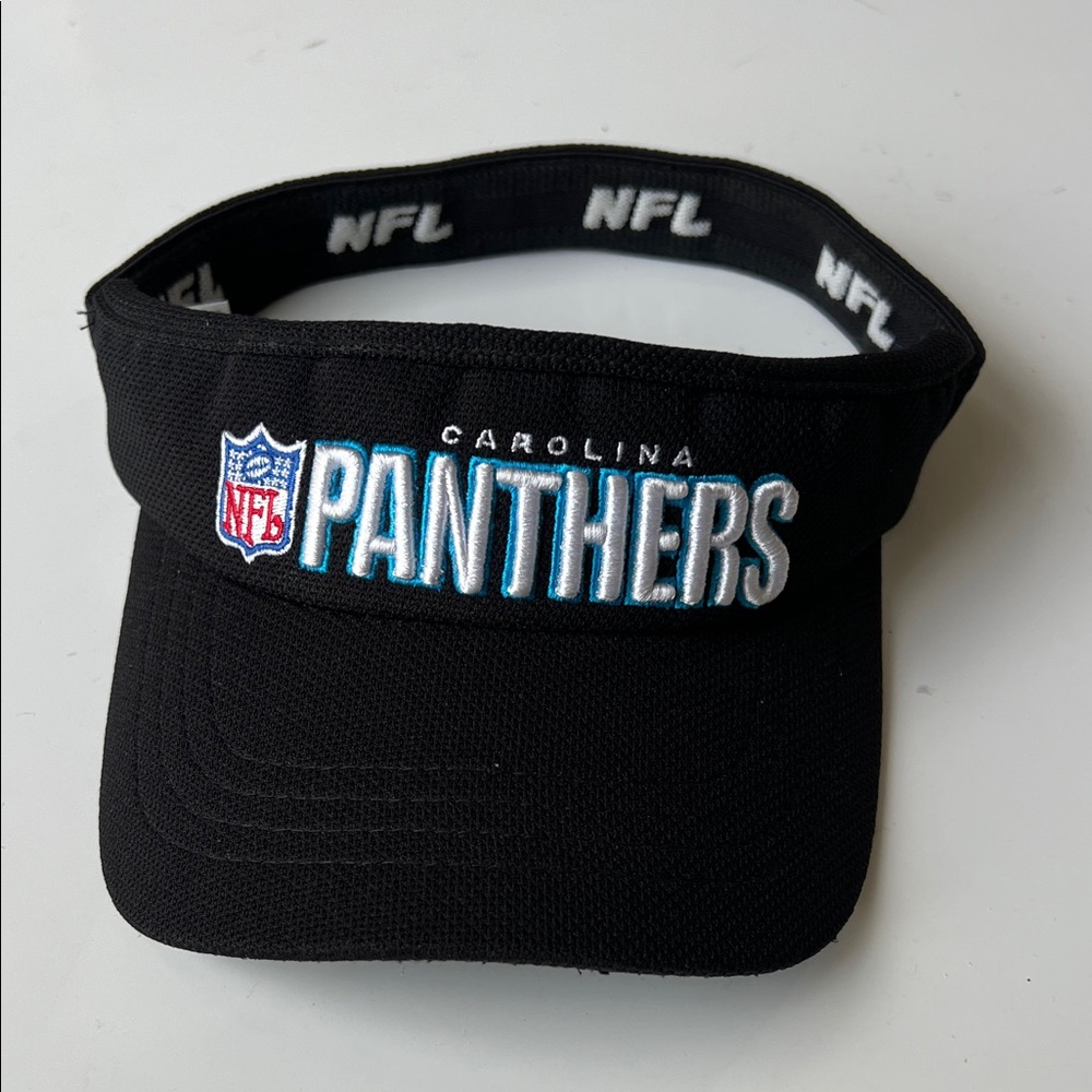 Men's Carolina Panthers Reebok NFL Team Flex Fit Embroider Visor Black OS